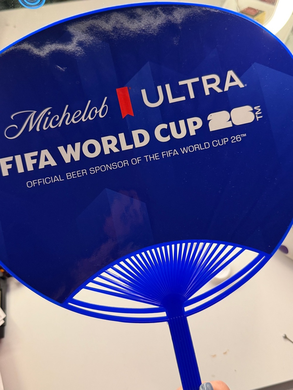 Michelob Ultra FIFA World Cup 26 Blue Hand Fan
